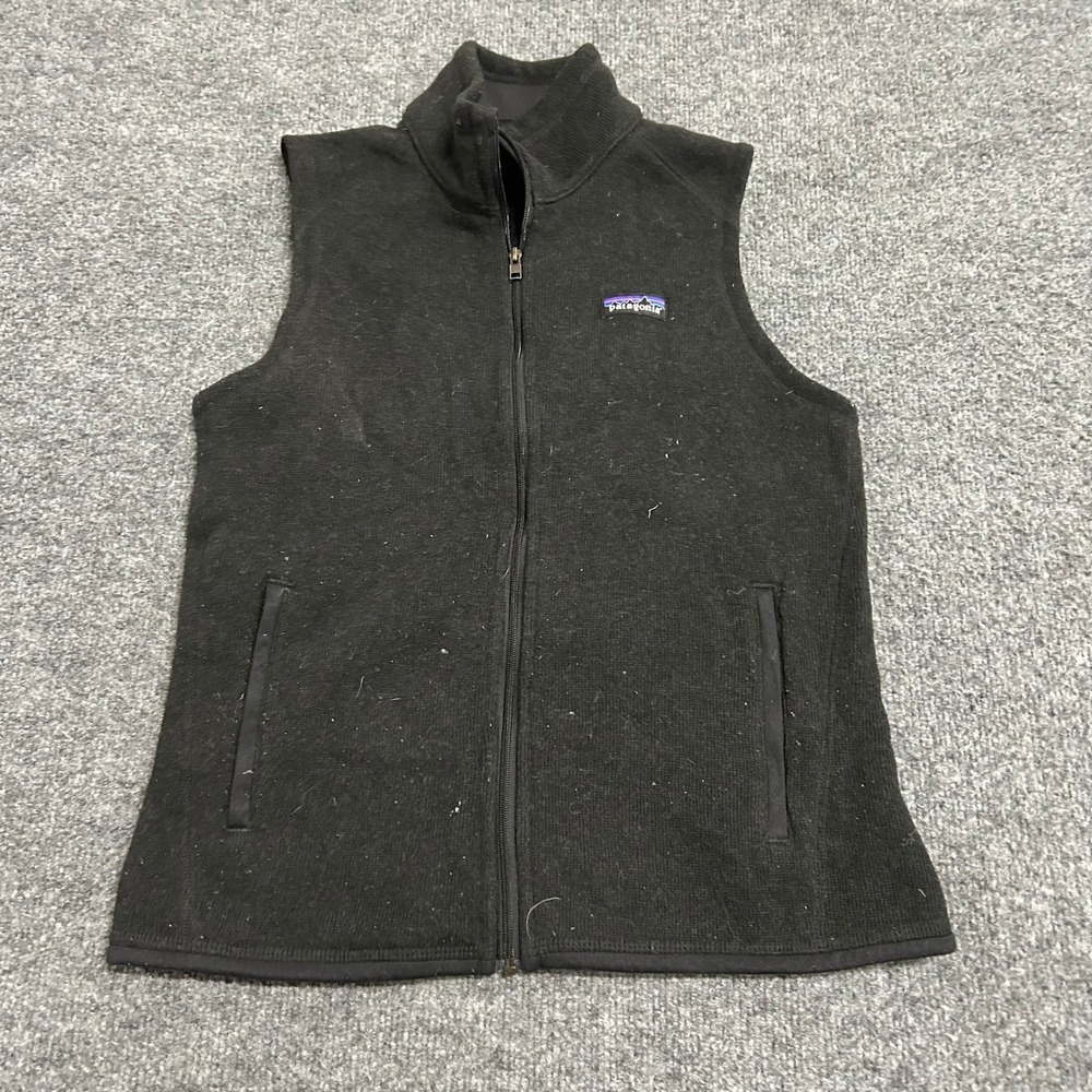 Patagonia Vest Womens Size S Black Better Sweater Fleece Full Zip Outdoor Layer
